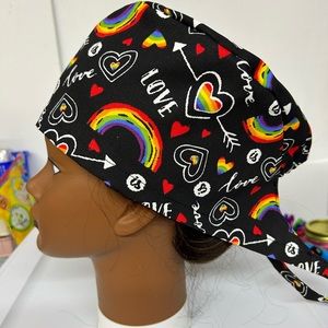 Love is Love Scrub Hats. UNISEX. Tie back.